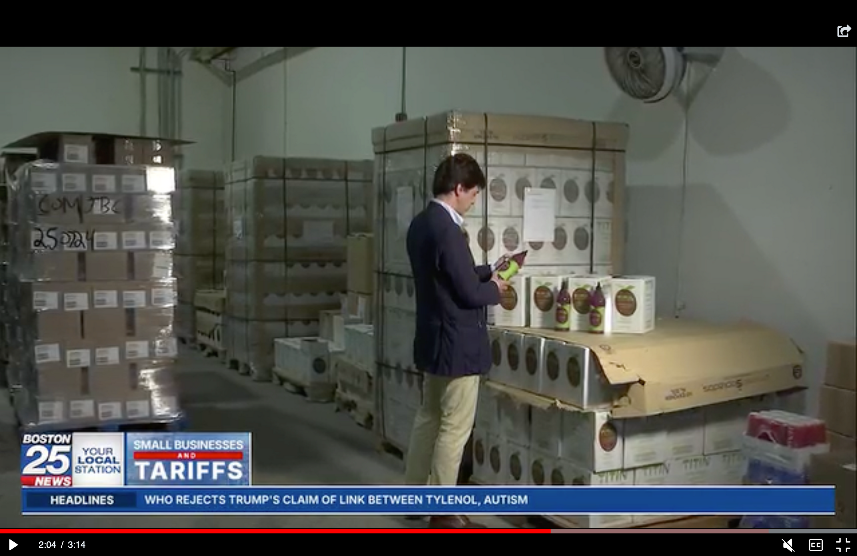 Titin Featured on Boston 25 News: Navigating Tariffs with Authentic Spanish EVOO